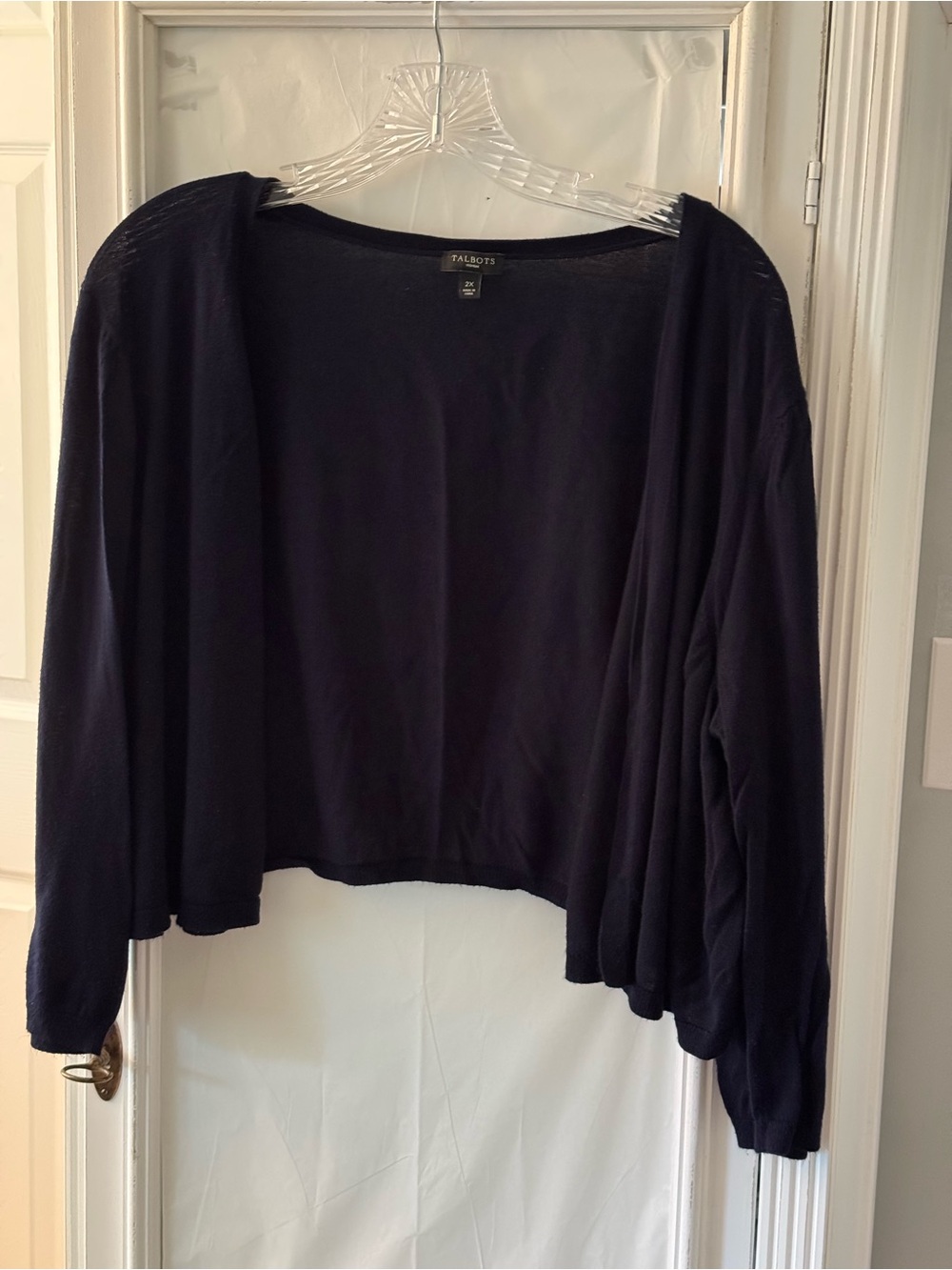 Talbots Navy Open-Front Knit Cardigan / Shrug Size 2X